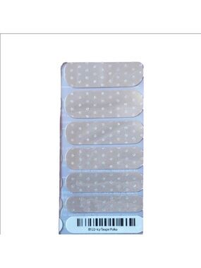Jamberry Icy Taupe Polka Dot Nails